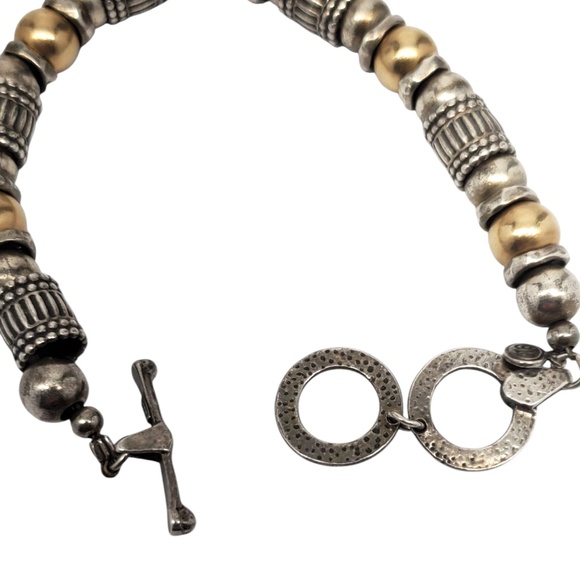 Silpada Sterling Silver & Gold Tone Bead Bracelet #21029 - Picture 4 of 12